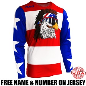 Youth AM 2.0 Pro Jersey Free Bird Red/ White/ Blue
